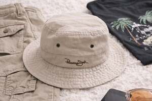 Panama Jack Bucket Hat Size L Beige Cotton Y2K Gorpcore